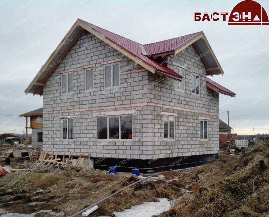 Дом из газобетона по проекту 61-37 в Петергофе