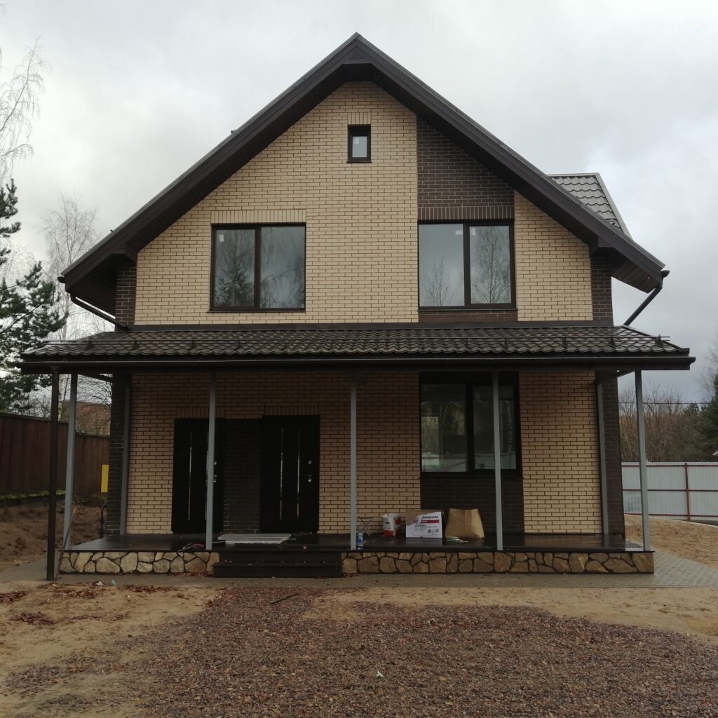 Строительство загородного дома по проекту 3-52 в п. Маслово