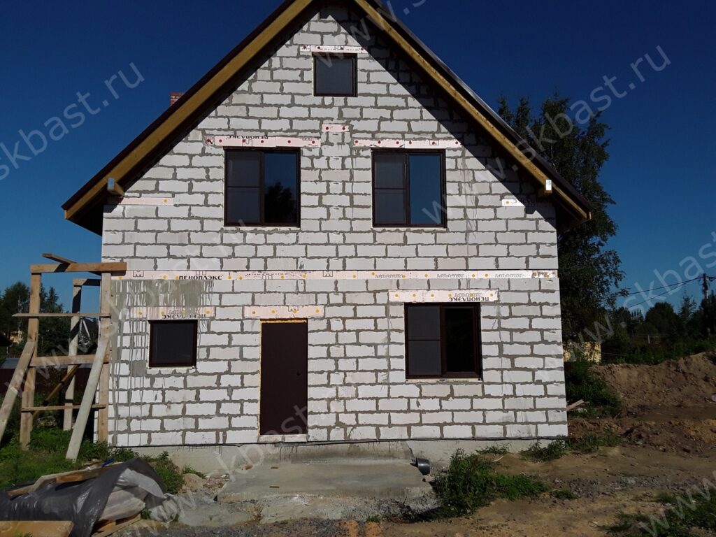 Строительство дома по проекту 55-40 в дер. Вартемяги